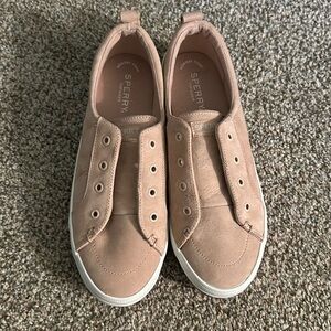 pink sperry sneakers size 8 NEEDS LACES